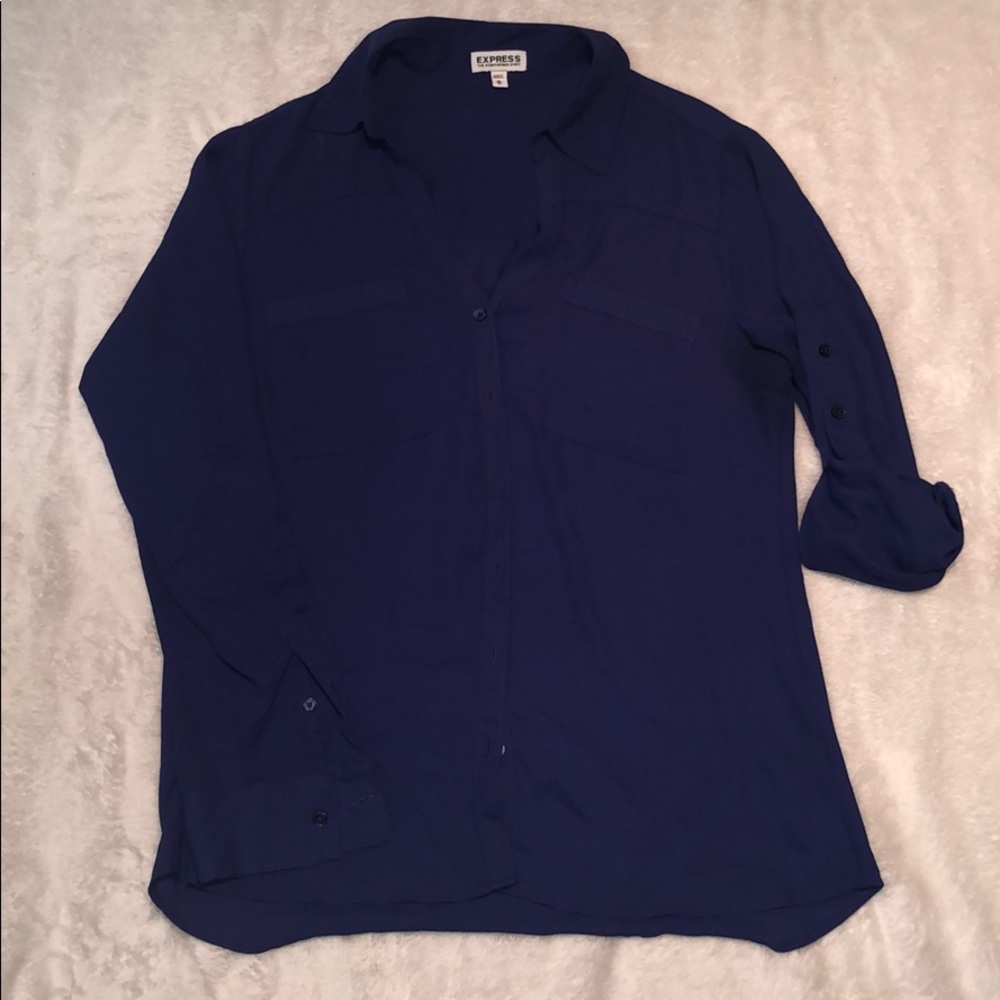 Chiffon button down